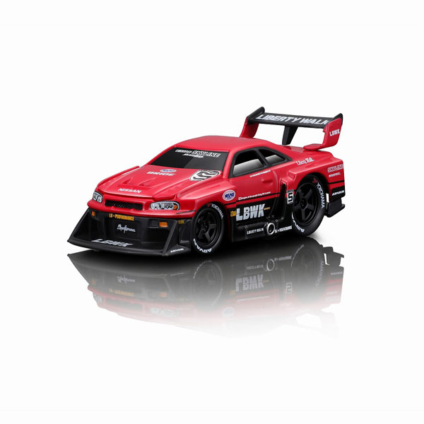 1/64 MM Liberty Walk 1999 ニッサン スカイライン GT-R R34 レッド/ブラック [マイスト] おもちゃのミニカーの商品画像