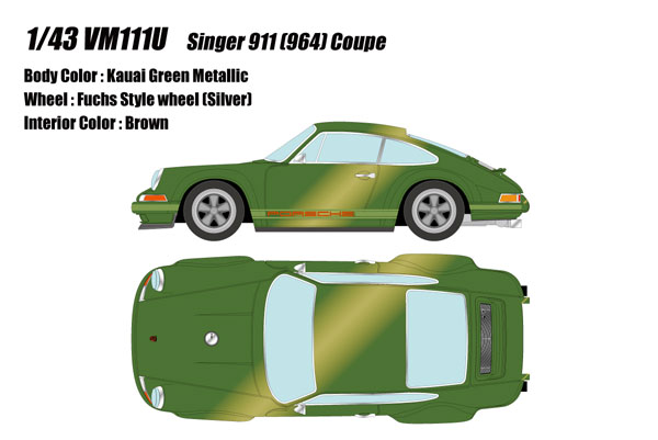 おもちゃ MAKE UP 1/43 シンガー 911(964) カウアイグリーンメタリック