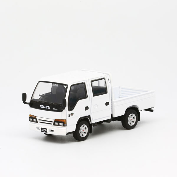 モデルワン いすゞ エルフ（ELF） ダブルキャブ - ホワイト （1/64