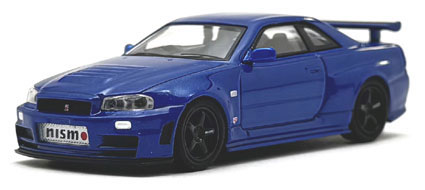 京商 ニスモ R34 GT-R Z-tune LED搭載 （ベイサイドブルー） （1/64