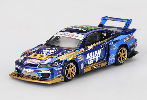 1/64 Nissan シルビア（S15） LB-Super Silhouette #555 2025 Formula Drift Japan Team MINI GT Liberty Walk（右ハンドル） 「ミニGTシリーズ」 [MGT01157-R]の商品画像