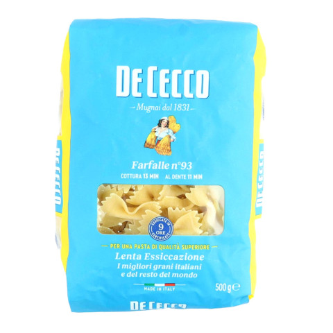 DE CECCO ディ・チェコ No.93 ファルファーレ 500g×1個 パスタの商品画像