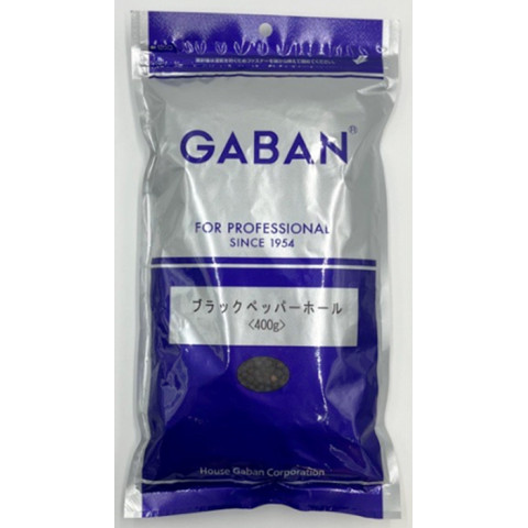GABAN ブラックペッパー ホール 袋 400g×1袋の商品画像