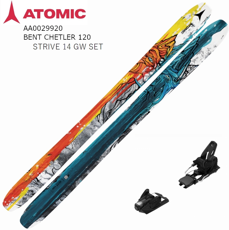  атомный лыжи 2024 ATOMIC BENT CHETLER 120 + STRIVE14 GW есть bench . тигр - металлические принадлежности комплект Free Ride Freestyle 