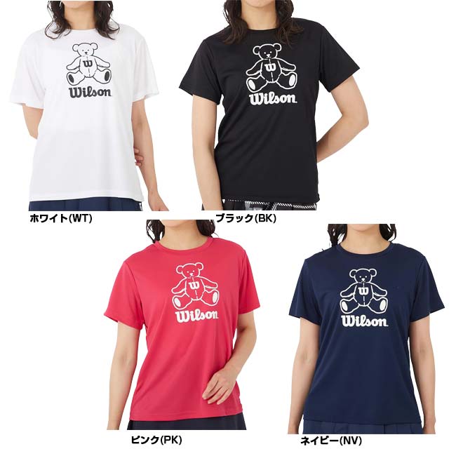 [ Japan size ] Wilson (Wilson) lady's Wilson Bear print short sleeves T-shirt 413-252(24y4m tennis )