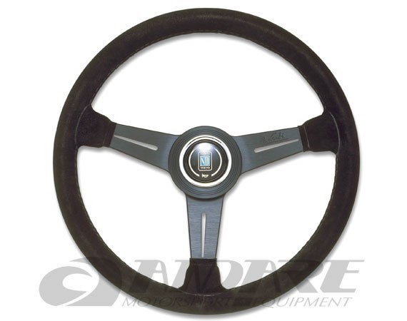 NARDI NARDI CLASSIC LEATHER ブラックスエード＆ブラックスポーク N135 （ブラック） 360mm ハンドルカバー、ステアリングの商品画像