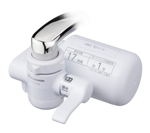 Panasonic TK-CJ12-W 蛇口用浄水器 ホワイト パナソニック 浄水器 TK-CJ12-W（ホワイト） 蛇口用浄水器 - 最