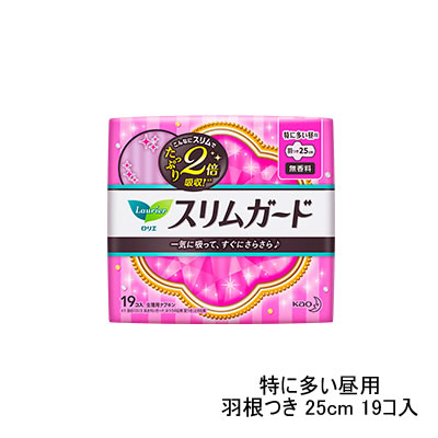 ロリエ スリムガード 特に多い昼用 羽つき 25cm 19コ入×1コの商品画像