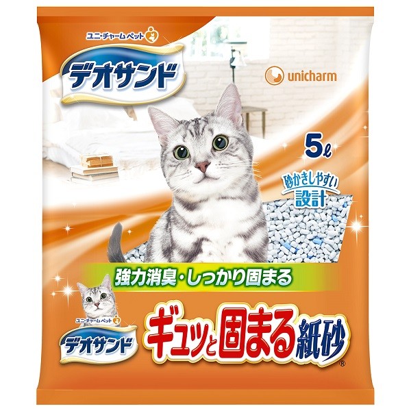 デオサンド ギュッと固まる紙砂 5L×6個の商品画像