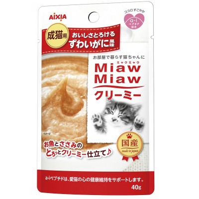 アイシア MiawMiaw クリーミー ずわいがに風味 40g×12個 MiawMiaw 猫缶、ウエットフードの商品画像