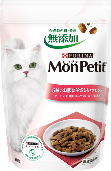Nestle モンプチ バッグ 5種のお腹にやさしいブレンド 600g×1個 PURINA モンプチ 猫用ドライフードの商品画像