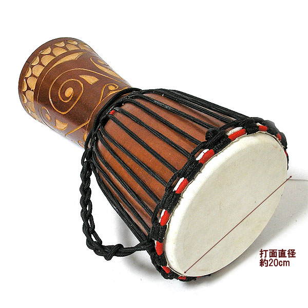  Jean be[ futoshi hand drum ] H.40cm tree carving Brown Asia. musical instruments Asian miscellaneous goods burr miscellaneous goods Thai miscellaneous goods Asian interior 