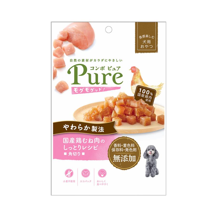 日本ペットフード コンボ ピュア ドッグ モグモグッド 国産鶏むね肉のしっとりレシピ 角切り 50g×1個 犬用おやつ、ガムの商品画像