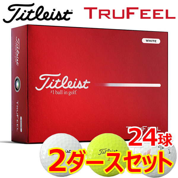 Titleist TRUFEEL 2026年モデル （ホワイト/イエロー/エイム360°） 2ダース ゴルフボールの商品画像
