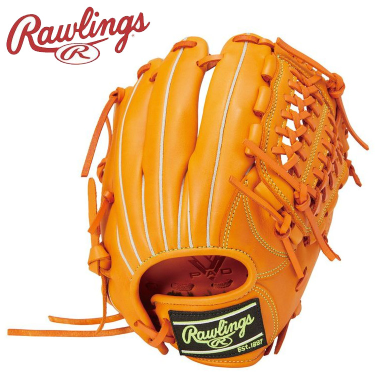 Rawlings ジュニア HYPER TECH R9 SERIES オールラウンド 左投 （オレンジ） GJ3R9N6L1 HYPER TECH（ローリングス） 軟式グローブの商品画像