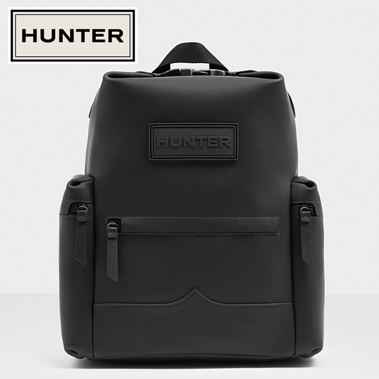 HUNTER オリジナル ミディアム トップクリップ バックパック － ラバーレザー UBB7019LRS-BLK （ブラック） リュックサック、デイパックの商品画像