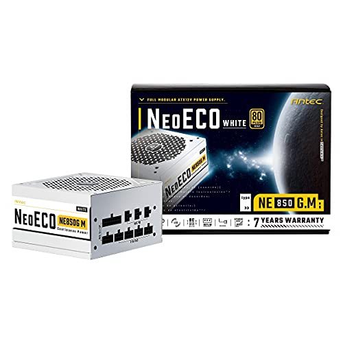 ANTEC NE850G M White 850W 80PLUS Gold認証取得 高効率高耐久フルモジュラー電源ユニットの商品画像