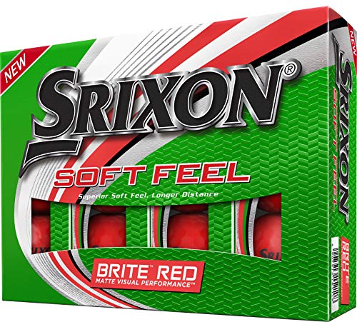 DUNLOP スリクソン SOFT FEEL BRITE ゴルフボール （ブライトレッド） 2020 USモデル 1ダース SRIXON SOFT FEEL ゴルフボールの商品画像