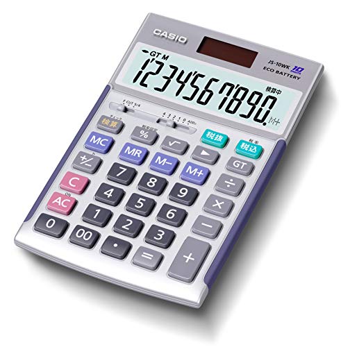 CASIO カシオ計算機 10桁 検算 本格実務電卓 ジャストタイプ JS-10WK-N ×1個 電卓の商品画像