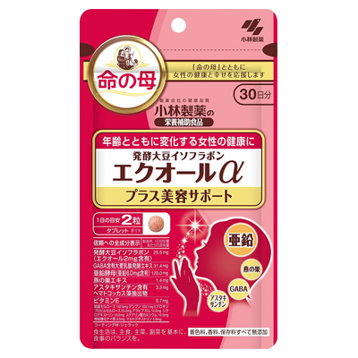小林製薬 発酵大豆イソフラボン エクオールα＋美容サポート 60粒（30日分）×1個の商品画像