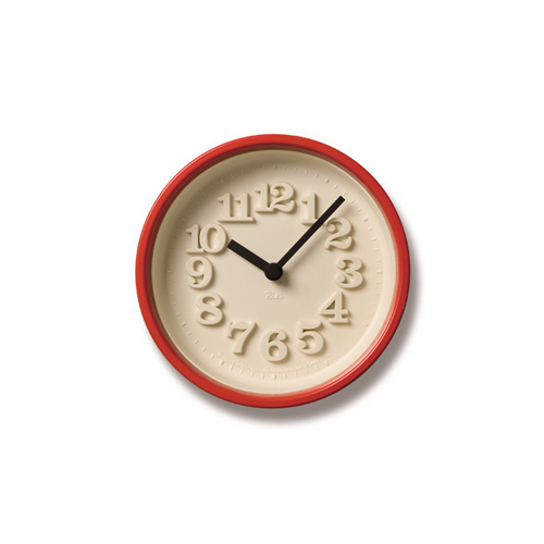 Lemnos 小さな時計 掛け置き時計 WR07-15RD（レッド） 掛け時計、壁掛け時計の商品画像