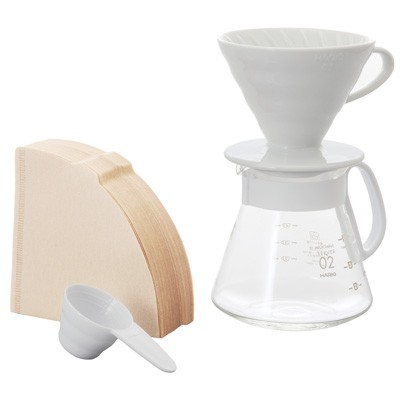 HARIO ハリオ V60 セラミックドリッパー02セット 有田焼 XVDD-3012W ホワイト その他コーヒー、ティー用品の商品画像