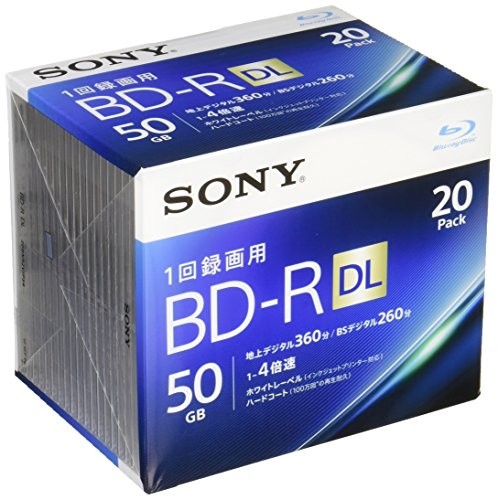 録画用BD-R DL 4倍速 20枚 20BNR2VJPS4の商品画像