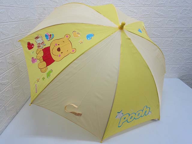[ новый старый товар ] Disney детский Jump зонт Винни Пух 2 шт. комплект 55cm розовый &amp; желтый Disney Pooh ученик начальной школы для зонт для малышей зонт kasa Kids 