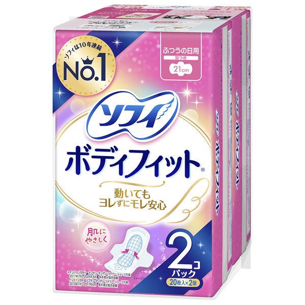 ソフィ ボディフィット ふつうの日用 羽つき 21cm 20コ入り×2コパック×1組（20コ入×2）の商品画像