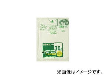 HT31 容量表記入り ゴミ袋 30L （白半透明） HT31-HCL 10枚 × 1個 ゴミ袋、ポリ袋、レジ袋の商品画像