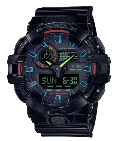 CASIO G-SHOCK Virtual Rainbow GA-2100RGB-1AJF G-SHOCK メンズ腕時計