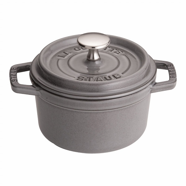 新品 ストウブ staub ココット ラウンド 14 グレー 鍋敷き