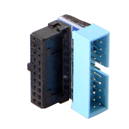 Cablecc USB 3.0 20 pin male - female extension adaptor on downward 90 times motherboard for ( on direction )