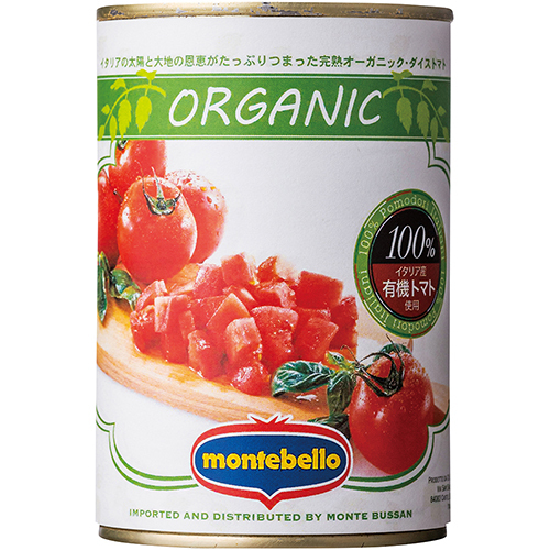 モンテベッロ 有機ダイストマト 400g×1缶 缶詰の商品画像