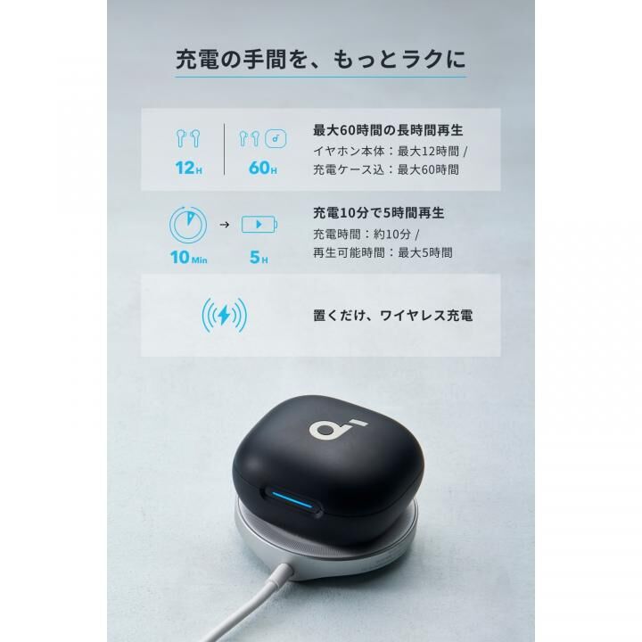  anchor earphone Anker Soundcore P40i complete wireless earphone Blue maximum 60 hour reproduction noise cancel ring 