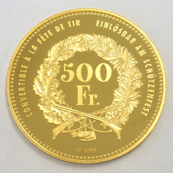  used A/ beautiful goods Switzerland present-day .. festival memory original gold coin 500 franc gold coin 2011 year u-li24 gold K24 coin money 20417077