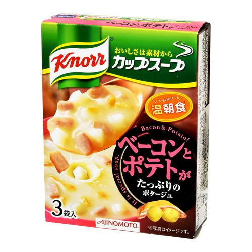 AJINOMOTO クノール カップスープ ベーコンとポテトがたっぷりのポタージュ 49.2g（3食入）×10個 クノール スープの商品画像