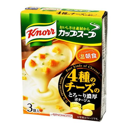 AJINOMOTO クノール カップスープ 4種のチーズのとろ～り濃厚ポタージュ 53.7g（3食入）×10個 クノール スープの商品画像