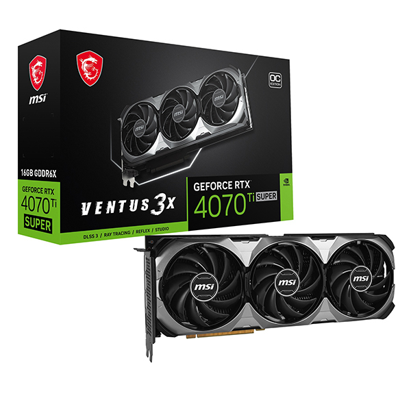 MSI MSI GeForce RTX 4070 Ti SUPER 16G VENTUS 3X OC グラフィックボード グラフィックボード、ビデオカードの商品画像