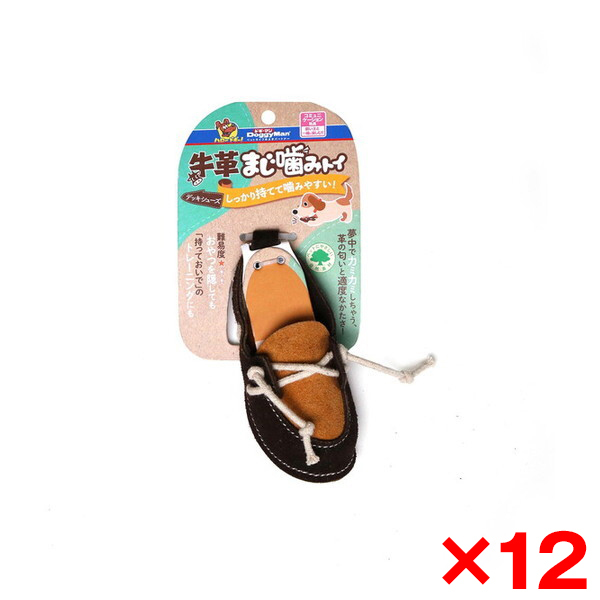 ドギーマン ドギーマン 牛革まじ噛みトイ デッキシューズ×12個 犬用おもちゃの商品画像