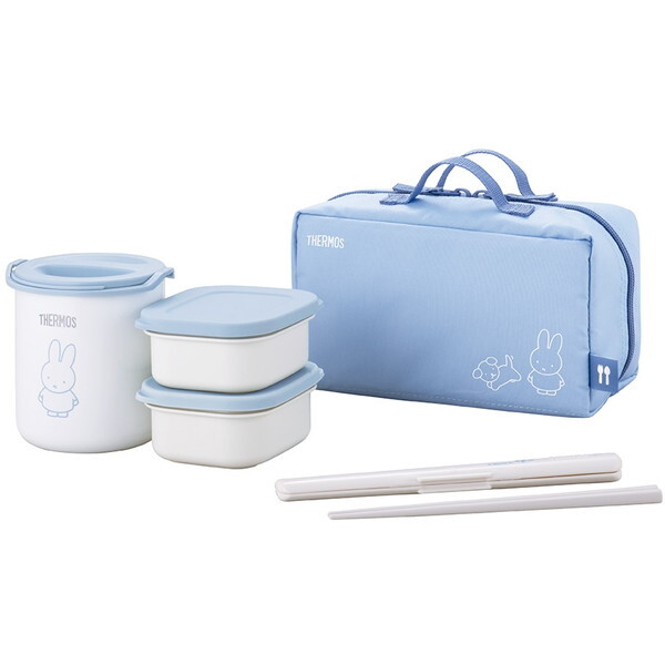 サーモス THERMOS 保温弁当箱 630ml ミッフィー DBQ-257B ASB アッシュブルーの商品画像