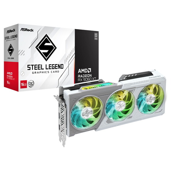 ASRock RX9060XT SL 16GO ［AMD Radeon RX 9060 XT Steel Legend 16GB