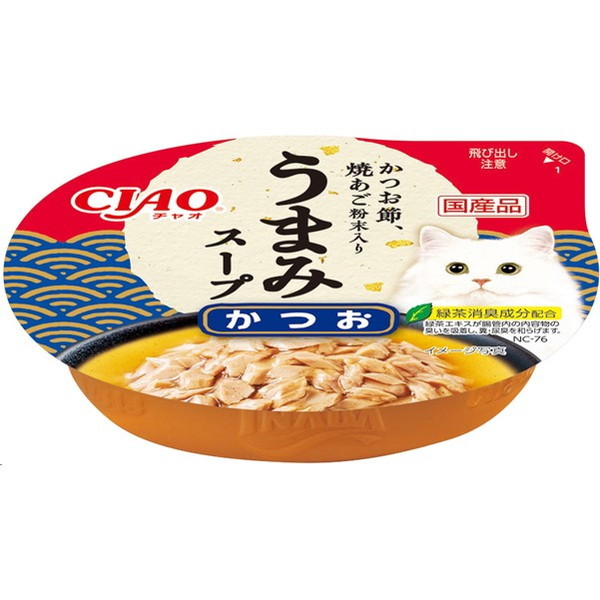 いなばペットフード CIAO 旨みスープカップ かつお 60g×1個 CIAO（いなばペットフード） 猫缶、ウエットフードの商品画像