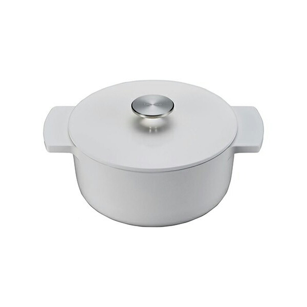 リンナイ レジェロ 無水調理鍋 22cm（ホワイト） Leggiero 両手鍋 - 最