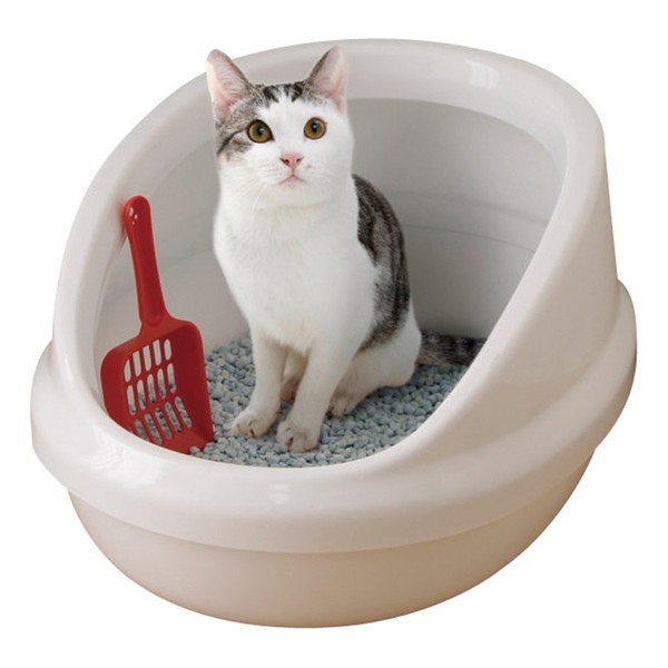 アイリスオーヤマ ネコのトイレ ハーフカバー P-NE-500-H しろの商品画像