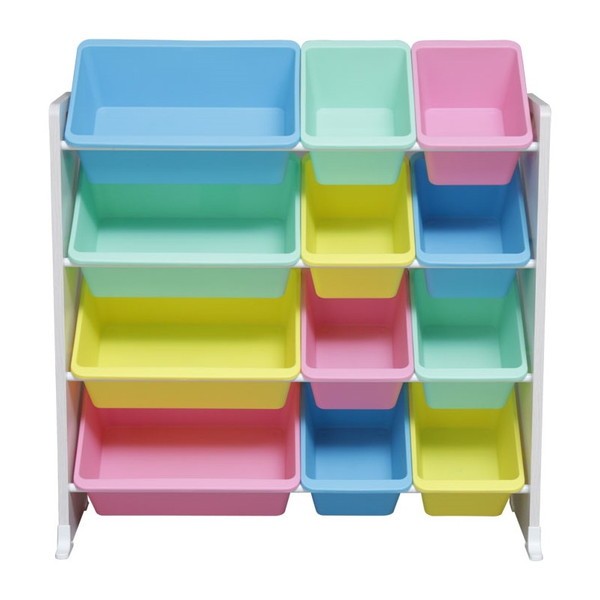 キッズトイハウスラック W863×D348×H895mm KTHR-412 （パステル）の商品画像