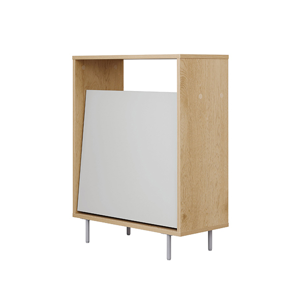 アイリスオーヤマ HIROBIRO ウッドペールストッカー 脚付き LWPSL-634（ナチュラル/グレー）の商品画像