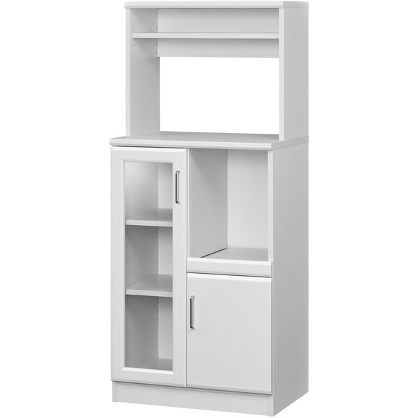 ベアルモ レンジ台 食器棚 W586×D418×H1380mm BRM-1460SLWH （ホワイト）の商品画像