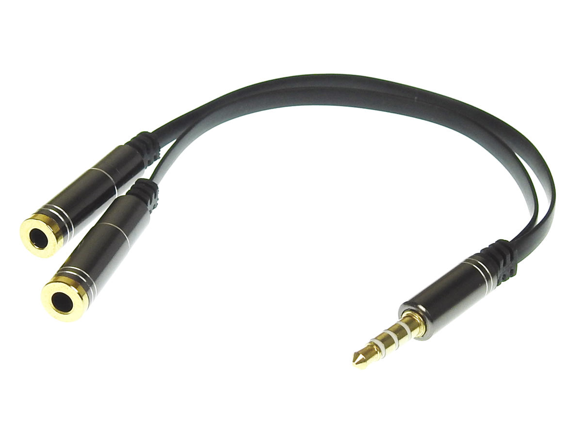 ANE stereo Mini plug 3.5mm divergence cable 4 ultimate stereo terminal . headphone . Mike . divergence female side divergence CTIA standard [OP12]