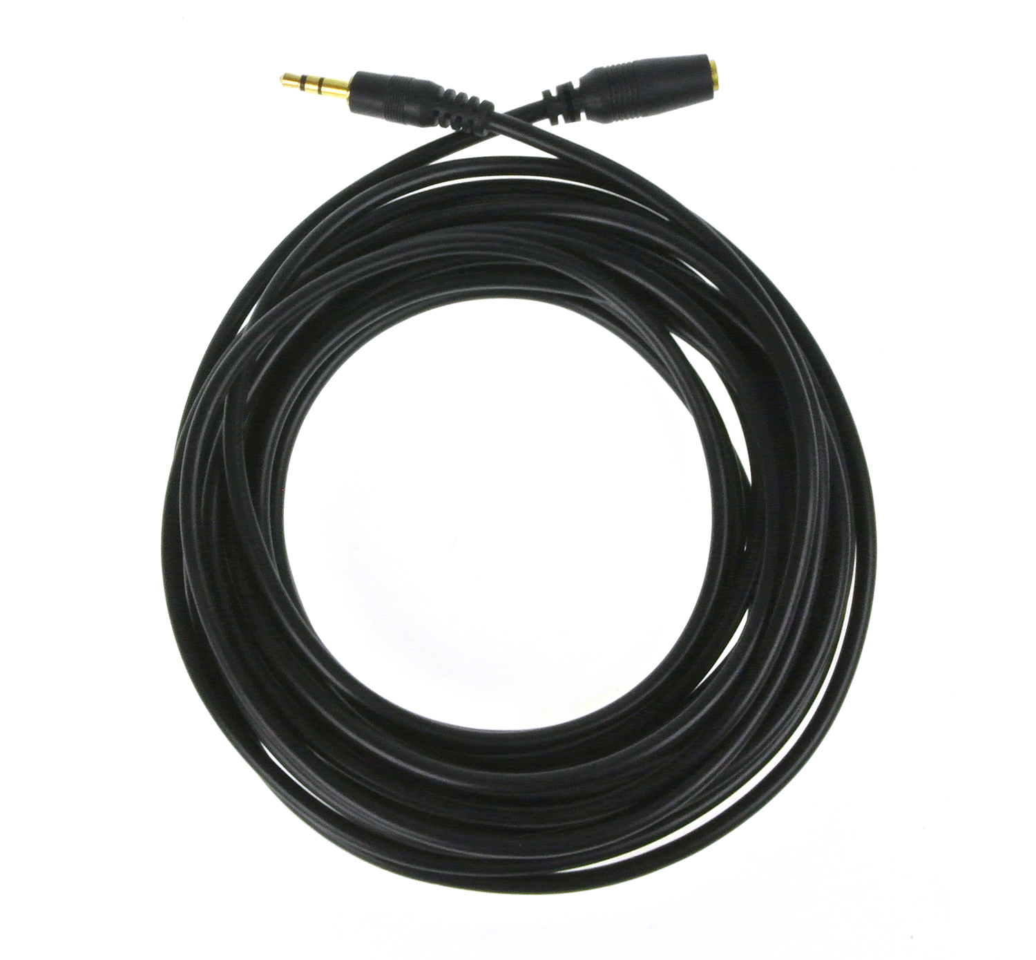 ANE stereo Mini extension cable 500cm(5m) black high quality silicon rubber code diameter approximately 3.5mm 3 ultimate AUX audio cable 